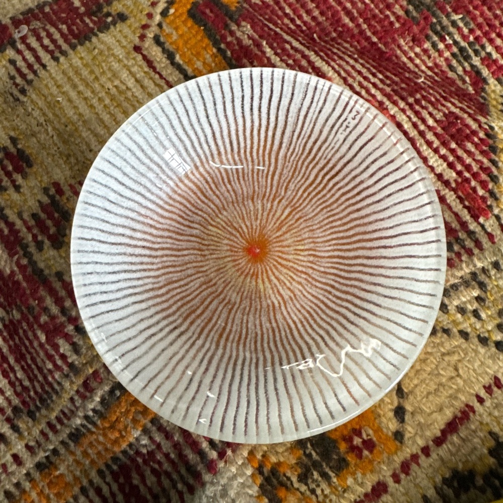 Vintage MCM Signed Etched Maurice Heaton Art Glass Bowls